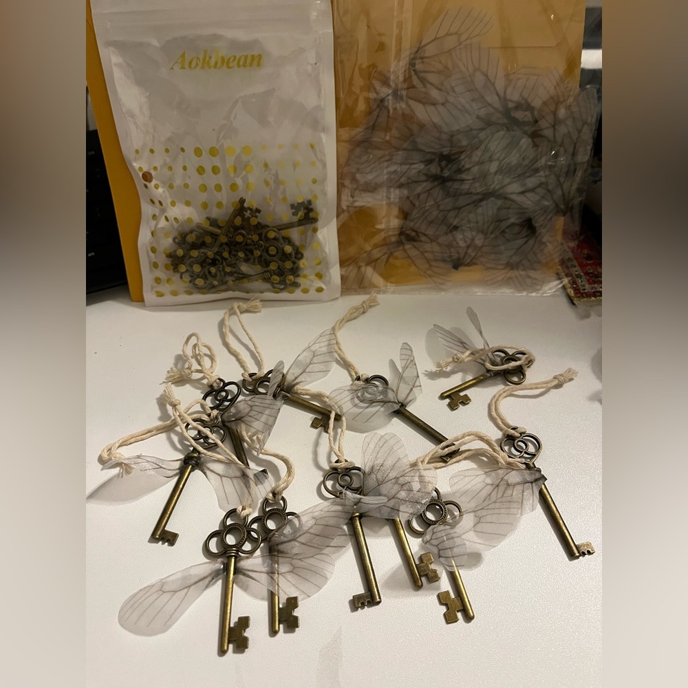Harry Potter Handmade Flying Keys Christmas Ornaments with Supplies